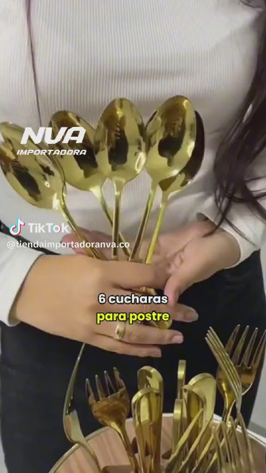 JUEGO CUBIERTOS EN ESTUCHE HUEVO PREMIUM